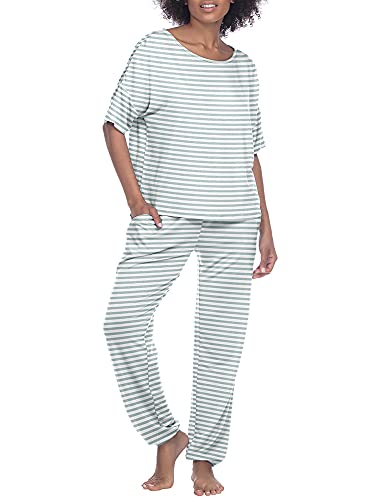 Honeydew Intimates Sun Lover Knit Lounge Set, S, Chilled Stripe