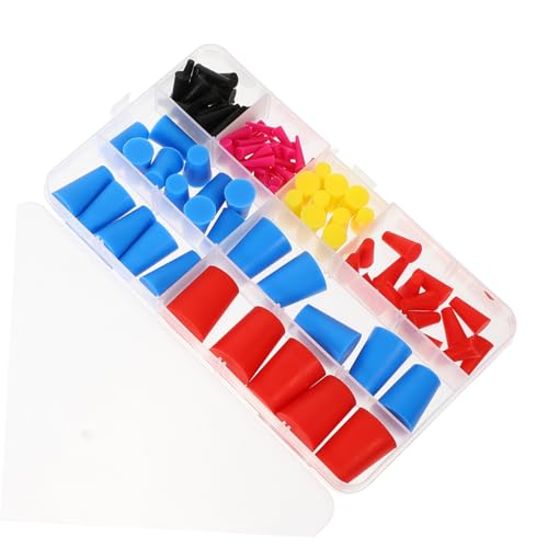 Cabilock Silicone Plugs for Holes 100pcs Tapered Stoppers Lab Sealing Plugs for Electroplating Sealing Stopper