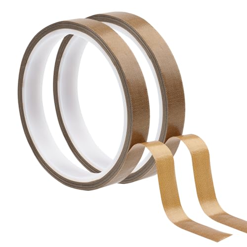 Image of 2 Rolls Low Friction Tape,1 /2 inch x 33 Ft,Drawer Slide Tape,Curtain glide tape,Drawer Glide Tape,Squeak Resistant Tape,Abrasion Resistance Tape,Surface Protection Tape for Wood,Cabinet (Brown)