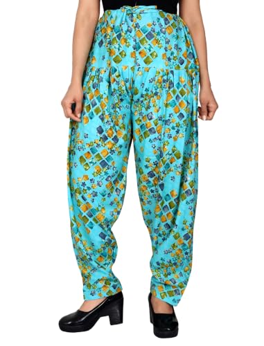 Image of FASHION GALLERY Women's Rayon Relaxed Fit Patiala Salwar with Full Length Drawstring Closure Type and Flexible Waist|Patiala Pant for Woman
