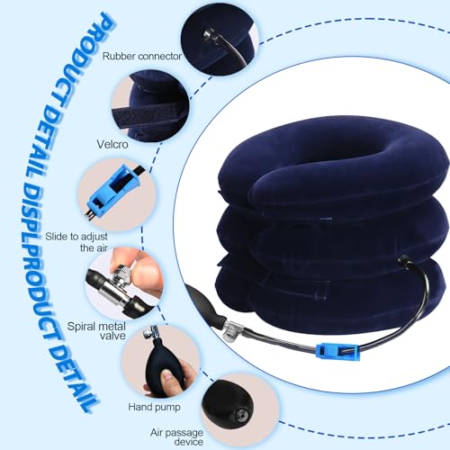 Bodiiwuliu Nacken Cervical Traction, Kopf-und Nackenstrecker, Verstellbares Kopf-und Nackenstrecker, für Unterwegs Zuhause im Büro, FüR Entspannen Sie Ihren Nacken