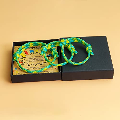 Image of First Day Of School Bracelet, Matching Mommy And Me Mother Son Daughter Paracord Back To School Bracelets Wish Gift for Mom Boys Dad Girls Jewelry