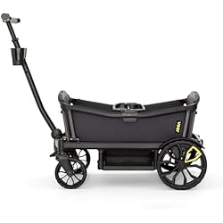 Veer All-Terrain Cruiser XL | Premium Off-Road Wagon Stroller for Babies, Toddlers, and Kids | Push/Pull/Push-Along Steering for Uneven Terrain | JPMA Certified | Lightweight and Collapsible | 4 Seats