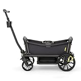 Veer All-Terrain Cruiser XL | Premium Off-Road Wagon Stroller for Babies, Toddlers, and Kids | Push/Pull/Push-Along Steering for Uneven Terrain | JPMA Certified | Lightweight and Collapsible | 4 Seats