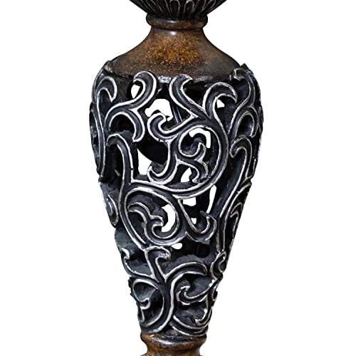 Lokhom Traditional Table Lamp Set Of 2 Rustic Table Lamp With Dual Usb Ports, 22.5" Vintage Table Lamp With Bell Shape Faux Fabric Shade, Bedside Nightstand Lamp For Living Room Bedroom Office #TOP1