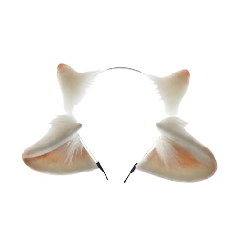 DYNWAVE Lamb Ear Headband Cosplay Lovely Animal Ears Headband for Animal Themed Parties
