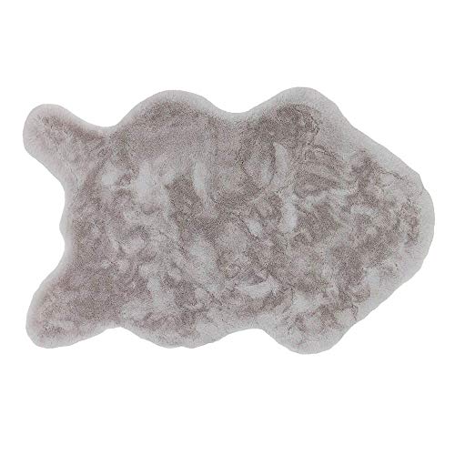 Schöner Wohnen Tender Kunstfell-Teppich 90x60 Silber
