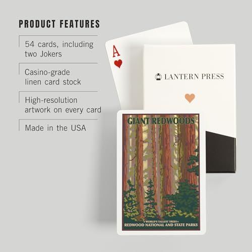 Juego de 52 cartas de poker Redwood National Park miniatura 3