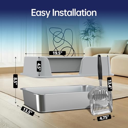 Caja sanitaria para gato de acero inoxidable cerrada miniatura 2