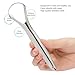 Adult tongue scraper with hanging tongue blades, equipped with a white travel box and 100% stainless steel. Tongue brush is convenient for daily oral care and hygiene (SS Uni (Pack of 2))