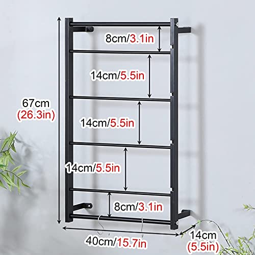 Scaffale da parete per vinile, tessuto e nastro, organizer in metallo per artigianato, armadio e garage