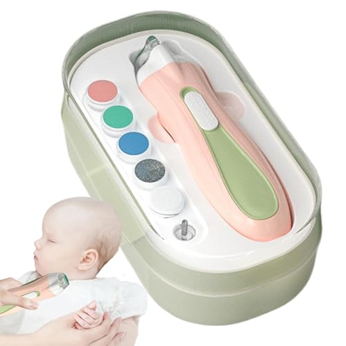 ベビーネイルファイル - 子供用ネイルケア ダストカバー付き 自動ネイルファイル | 便利な充電ソリューション 爪切り 充電式 LEDライト 幼児用 子供用