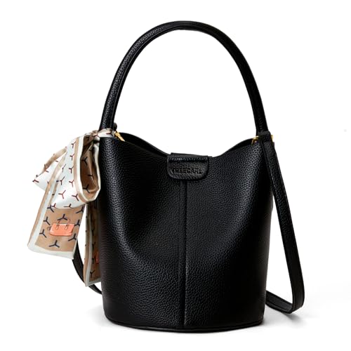 VMEECARL Vegan Leather Bucket Bag