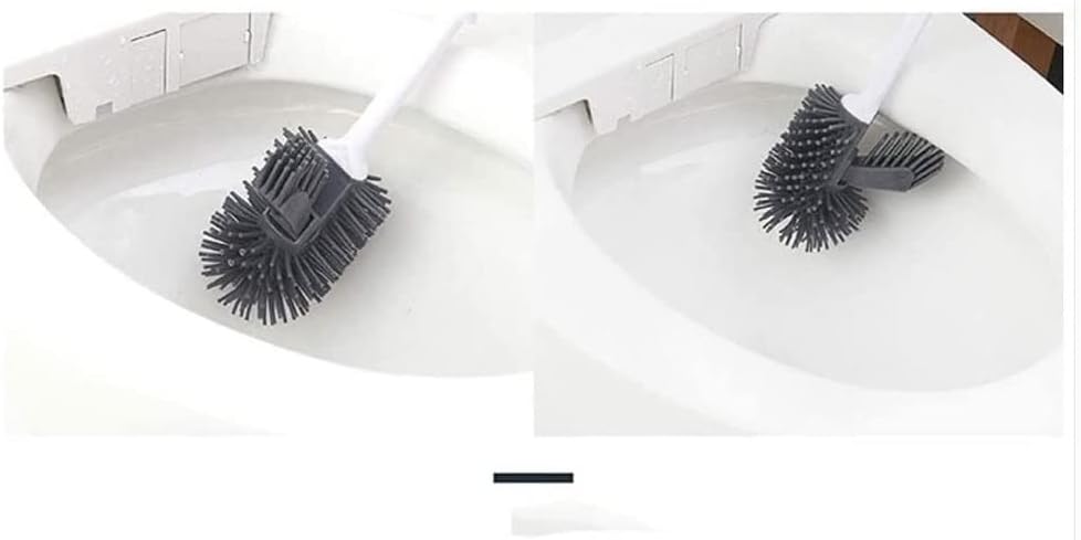 Toilet Brush Double Sided Portable Toilet Brush Soft TPR Bristle Clean Bathroom Cleaning Tool Decor Accessories Brushs Holder Set
