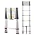 VEVOR 12.5ft Telescoping Ladder, Aluminum Lightweight Multi-Purpose Collapsible Extension, One-Touch Retraction Ladder, Heavy Duty 330LBS Max Capacity with Non-Slip Feet, for Home, Outdoor Work, Loft