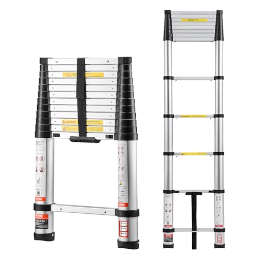 VEVOR 12.5ft Telescoping Ladder,...
