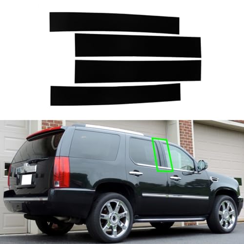 Postes de pilar cromados Cadillac Escalade 2007-2014, cubiertas de ventana y puerta, 4 piezas 3