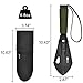 iunio Hiking Trowel, Camping, Backpacking, Portable Shovel, Multitool, Ultralight Camp Tool, with Carrying Pouch, for Gardening, Outdoor, Survival (Black)
