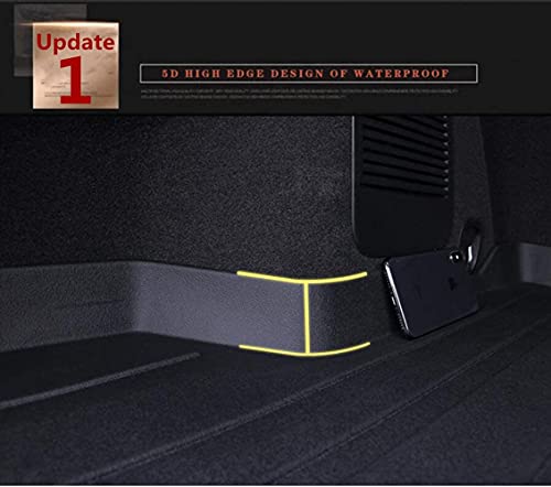 Wrangler Cargo Liners，Custom Fit Compatible with Jeep Wrangler 2011-2017 4-Door ＆ 2018 JK 4-Door All Weather Guard 3D Modeling Heavy Duty TPO Waterproof Rear Cargo Tray Trunk Floor Mat Protector by YQbrand - Image 7