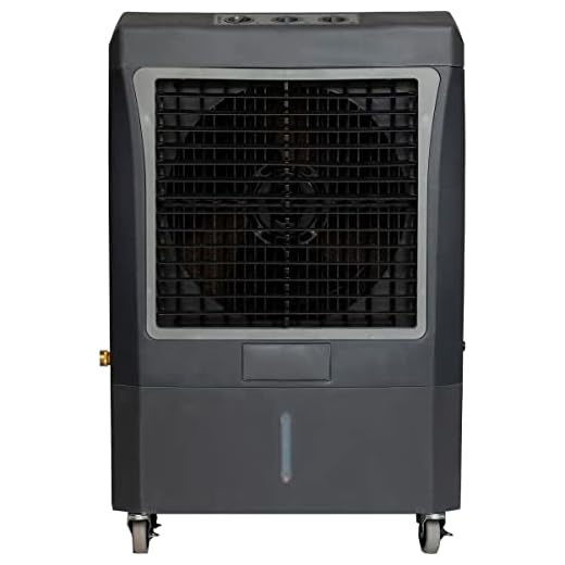 Hessaire 950 Sq. Ft. Outdoor Portable 3,100 CRM 3 Speed 10.7 Gallon Evaporative Cooler Humidifier with Continuous Auto Fill for Outdoor Use Only, Gray