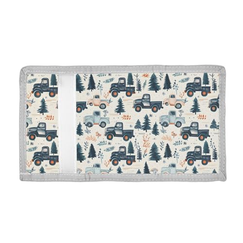 ALAZA Kids Wallets for Boys Girls Toddler Trifold Wallet Children Small Truck Tree with Zipper Coin Pocket2