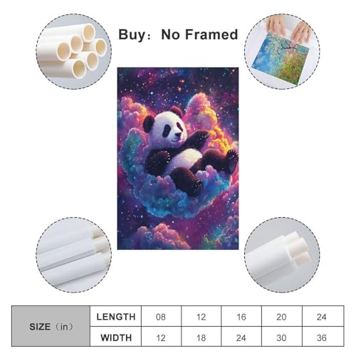 Cuadros decoracion de panda impresos en lienzo de alta densidad 2