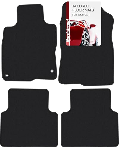 Condition photo showing Good Condition for Floor Mats for Honda Civic 2016-2021 - Custom 3D Fit for Civic 10th Gen Hatchback Coupe Sedan - 1st and 2nd Row Set - 30oz Heavy Duty Carpet Mat - Anti-Slip Rubber - All Weather Car Liner Accessories