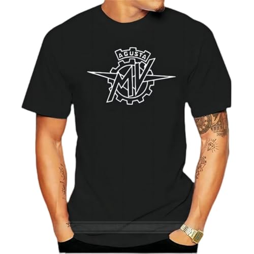 RBYSV MV-Agusta-Brutale-Motor-Logo-Black-T-shirt-Men-T-Shirt-S-To-3XL-Round-Collar