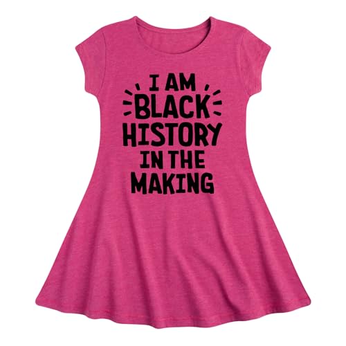 Instant Message - Black History in The Making - Toddler & Youth Girls Fit & Flare Dress