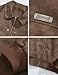 Fullneat Men’s Faux Leather Bomber Jacket Oversized Vintage Motorcycle Moto Coat Black Jacket Unisex Streetwear Zip Up Biker Outerwear Fashion Trendy Outfits for Men Women Casual Daily Wear Brown XL
