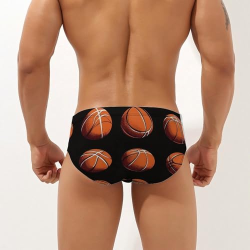Basketball Mens Swim Briefs Quick Dry Swim Trunk Bikini Underwear Swimsuit2
