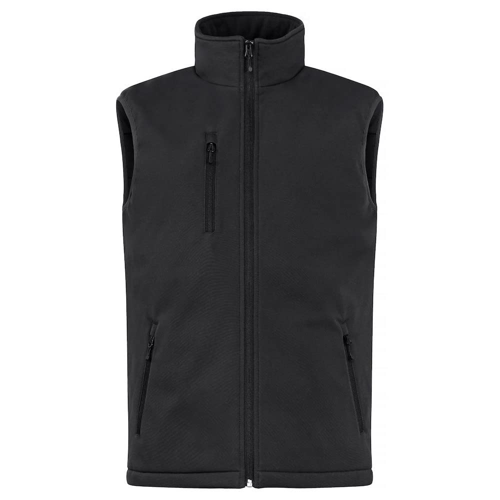 Clique Men's Black Softshell Padded Gilet (Xl) (Black)