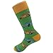 SockFly VW Beetle Green Dress Socks Funny Novelty Crazy Fun Design Men Size 8-12 Cotton Casual Crew Colorful Funky Fancy Socks Gift for Men