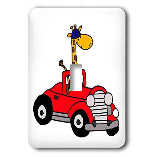 Interrupteur de voiture girafe 3dRose LSP 196231 1 rouge multicolore