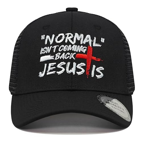 Image of Christian Hats for Men Women,Jesus Cross Hat Christian Religious Gifts for Birthday /Christmas
