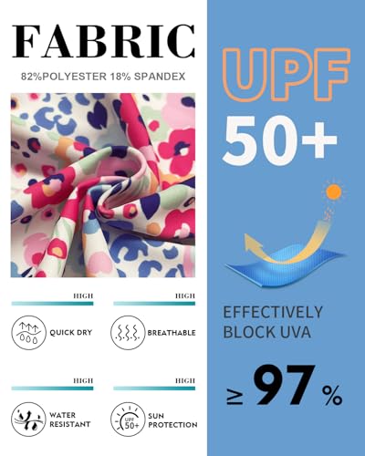 WOWENY Women’s Swim Shirts Rash Guard UPF 50 Sun Protection Zipper Tankini Tops Ruffle Sleeve Bathing Suit No Bottom3