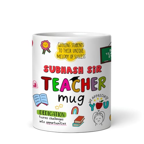 Image of DAYS Personalized Mug Custom Teacher's Name Appreciation Mug, Daily Affirmations, Teacher Thank You Gift Motivational Coffee Mug