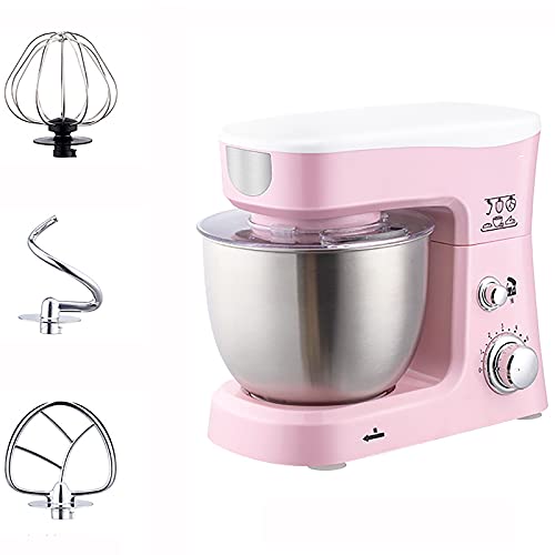 Mix Stand Mixer for Baking,Multifunction Chef Machine, 6 Speeds Cake Mixer,600W,for Wheaten Food,Salad,Cake,Pink
