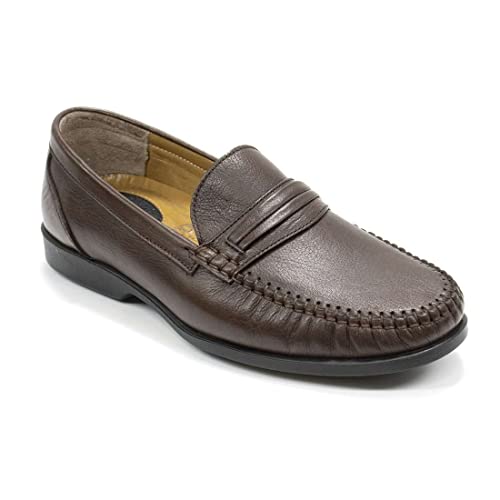 RETTO Men's Eastern Leather Penny Loafer