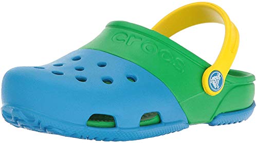 Image of crocs Kids Unisex Electro II Ocean and Grass Green Clogs and Mules - J3