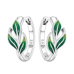 Silvery | Green Leaf Earrings