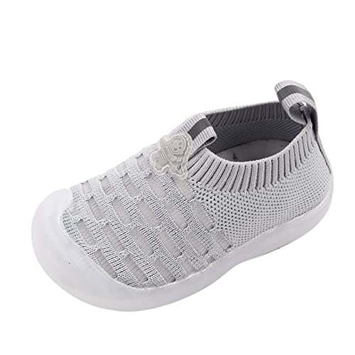 Summer Children Baby Sneakers Toddler Girls Boys Lightweight Breathable Mesh First Walkers Shoes Size 24 Months (Grey, 18-24 Months)