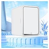  Minifrigoriferi Portatile, 8L,Con Specchio Cosmetico Led Frigo Da Viaggio, Raffreddamento E Riscaldamento,12v/220v Frigorifero Portatile, Adatto Per Viaggi, Campeggio,White