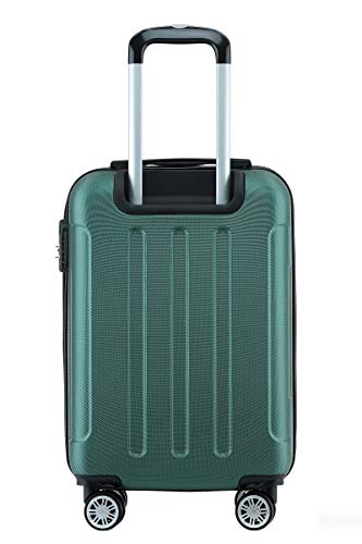 BEIBYE Hartschalen-Koffer Trolley Rollkoffer Reisekoffer Handgepäck 4 Rollen (M-L-XL-Set) (Dunkelgruen, M) – Bild 3