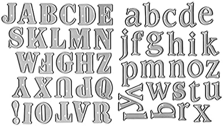 Metal Capital 26 Alphabet Cutting Dies, Lowercase 26 Letters Alphabet Die Cuts for Card Making Stencil Embossing Tool Scrapbooking DIY Etched Craft Dies