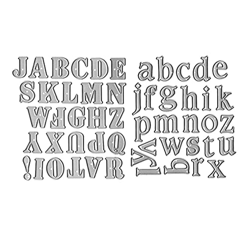 Metal Capital 26 Alphabet Cutting Dies, Lowercase 26 Letters Alphabet Die Cuts For Card Making Stencil Embossing Tool Scrapbooking Diy Etched Craft Dies #TOP1