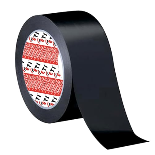ETI Floor Marking Social Distancing Safety Tape – Define Boundaries with Confidence 48mmx 17metres,Black, Black