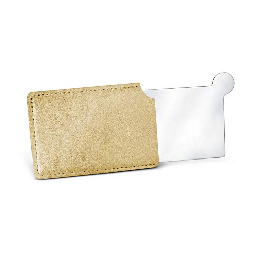 Römer Welllness Articles cadeaux : Miroir de poche dans un étui de protection avec poignée pratique; format carte de crédit adapté au portefeuille ou à l'étui de téléphone portable; 9,8 x 6,7 x 0,3 cm Cover