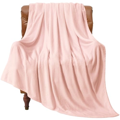 Image of BEDELITE Fleece Blanket Pink Morn Throw Blankets for Couch & Bed, Luxury Plush Cozy Fuzzy Blanket 50 inch x 60 inch, Super Soft Warm Lightweight Throw Blanket for Travel Camping