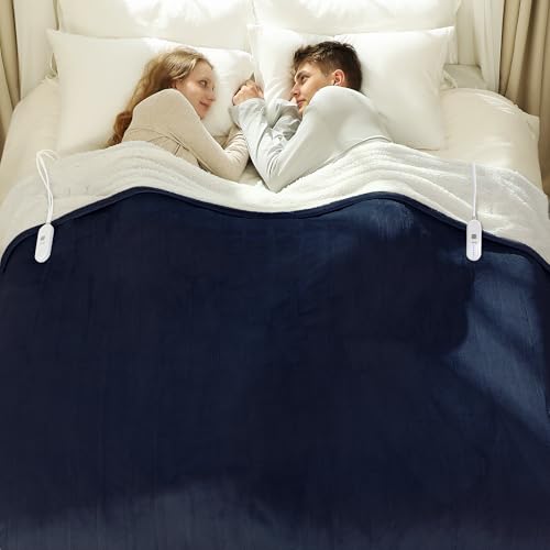 VELLUBAM Queen Size Heated Blanket 84" x 90" - Flannel